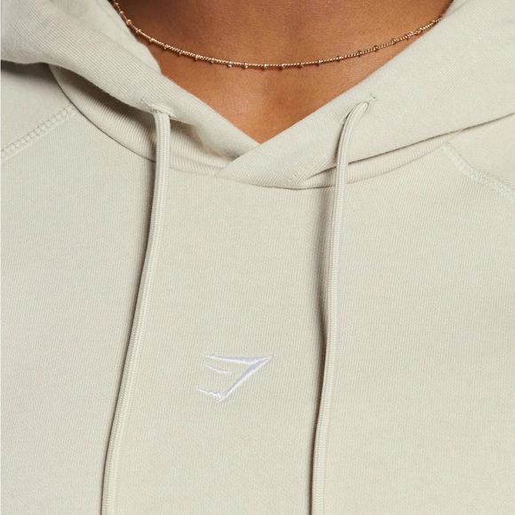 XS GYMSHARK TRAINING FLEECE CROPPED HOODIE - Picture 3 of 3
